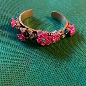 JCrew floral cuff braclet